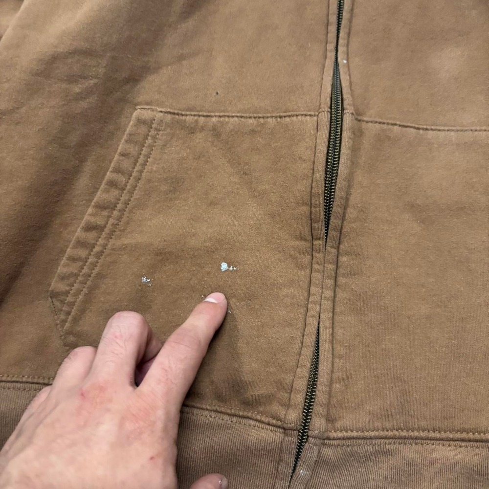 Vintage Y2K/2000s Light Brown Gap Spellout Zip Up Hoodie! - Picture 5 of 8